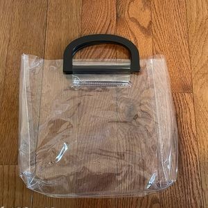 Clear plastic tote bag